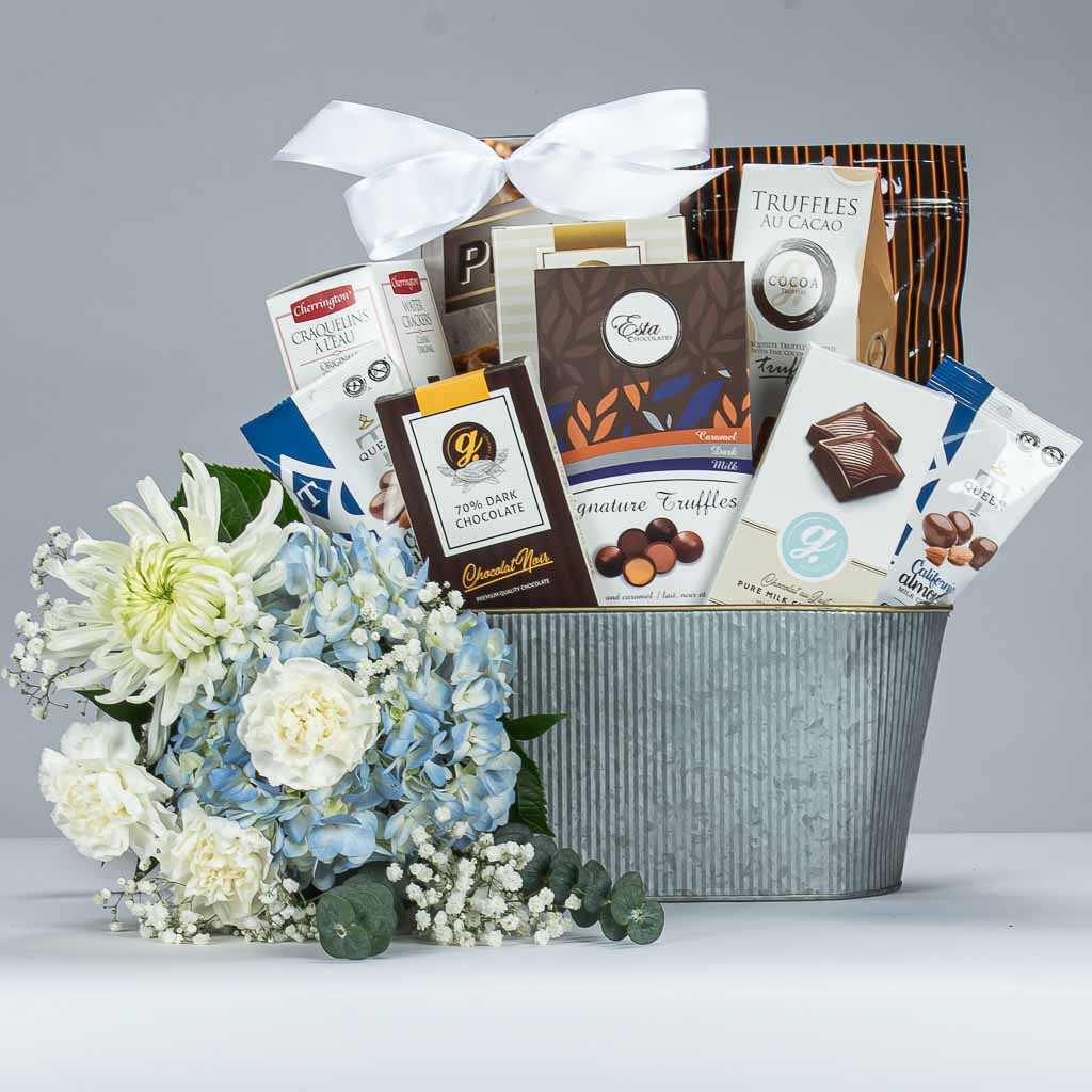 Gift Baskets and Flowers Combination Gifts