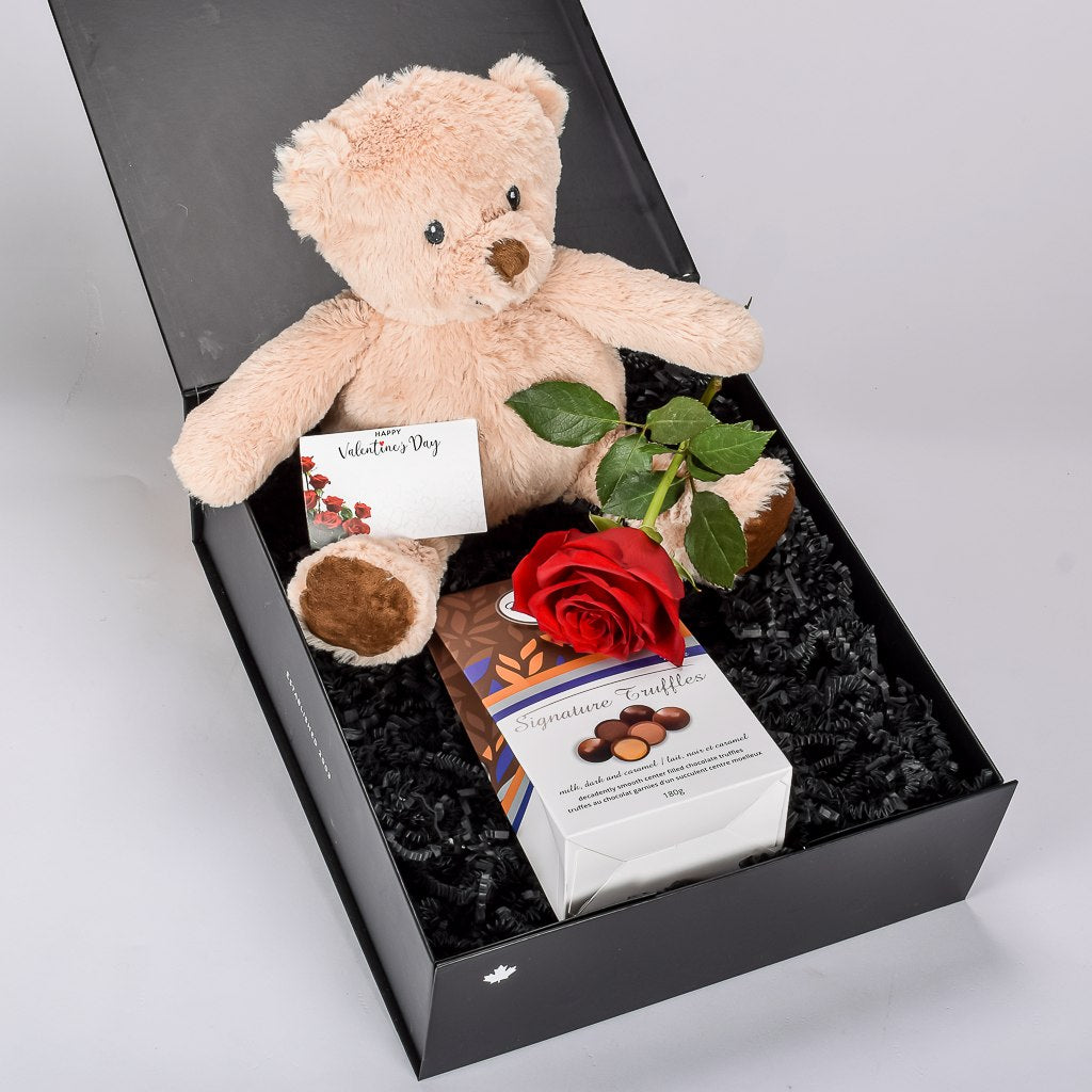 Red Rose With Teddy Plush