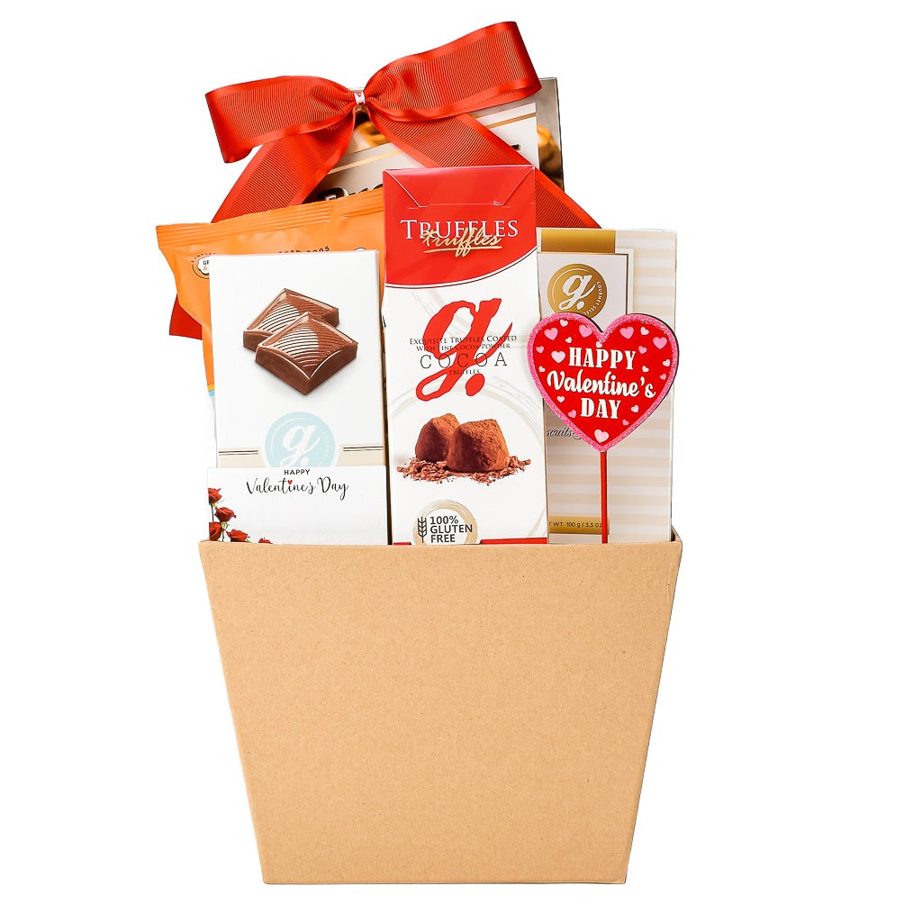 Valentines Chocolate Basket For Delivery 