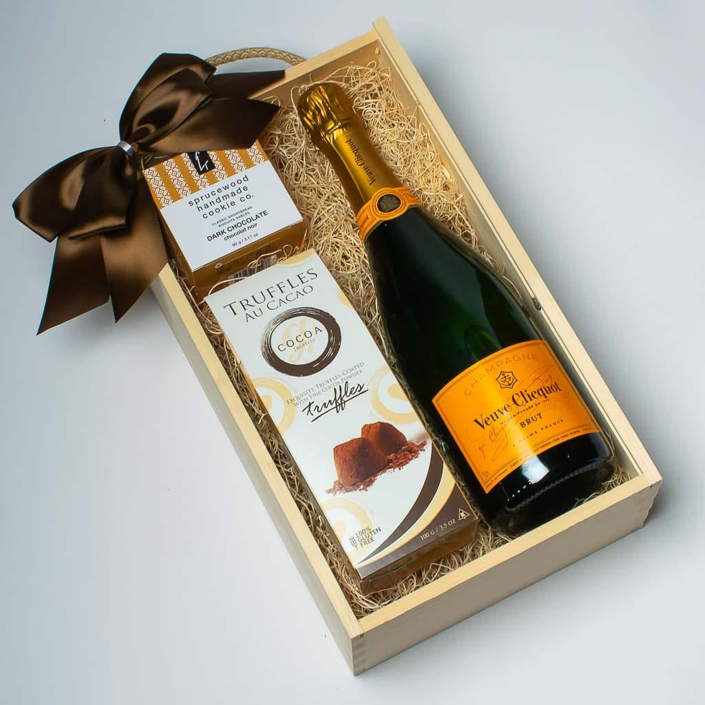 Vino Coco Lanson Le Black Label Champagne & Truffles Gift Set | Vino Coco